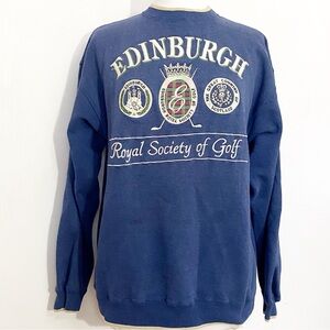 Danaggers Edinburgh Royal Society of Golf Graphic Cotton Blend Sweatshirt L
